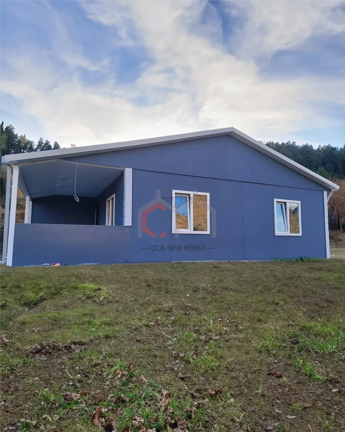 117 m2 denizli de tamamlanan prefabrik ev