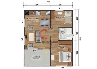 49 m2 çizim