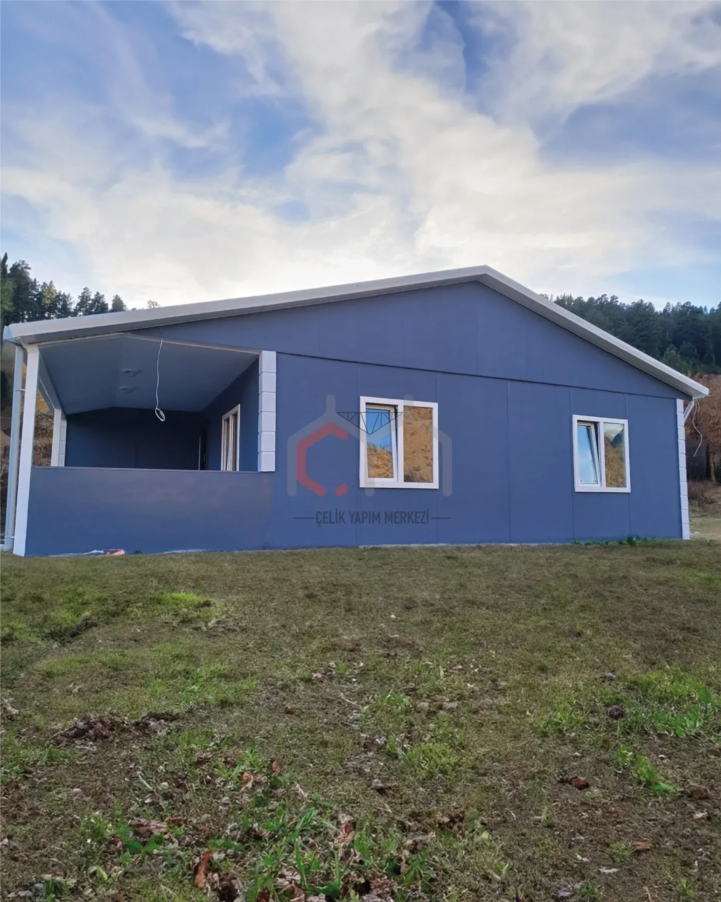 117 m2 denizli de tamamlanan prefabrik ev