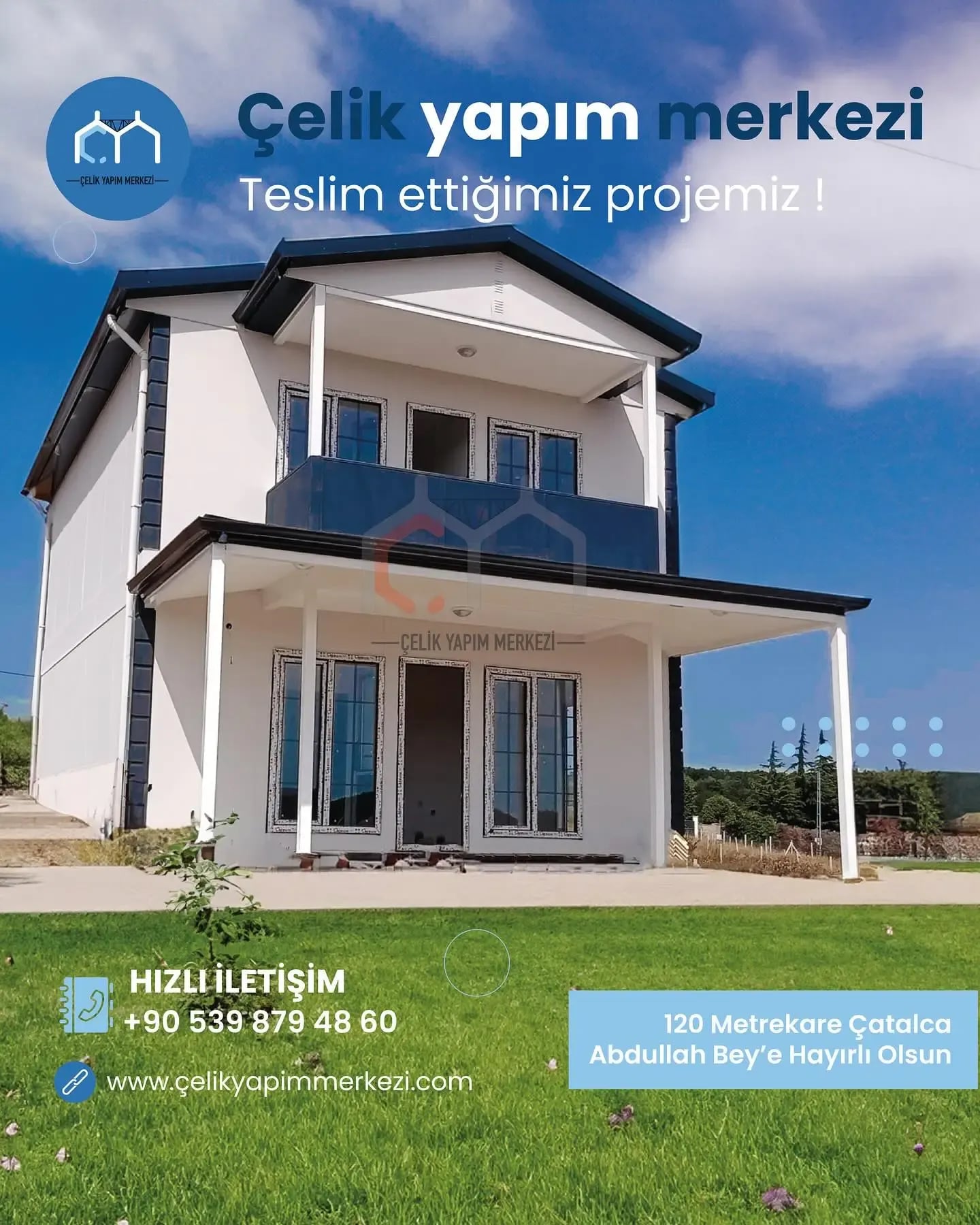 120 m2 tamamlanan prefabrik ev