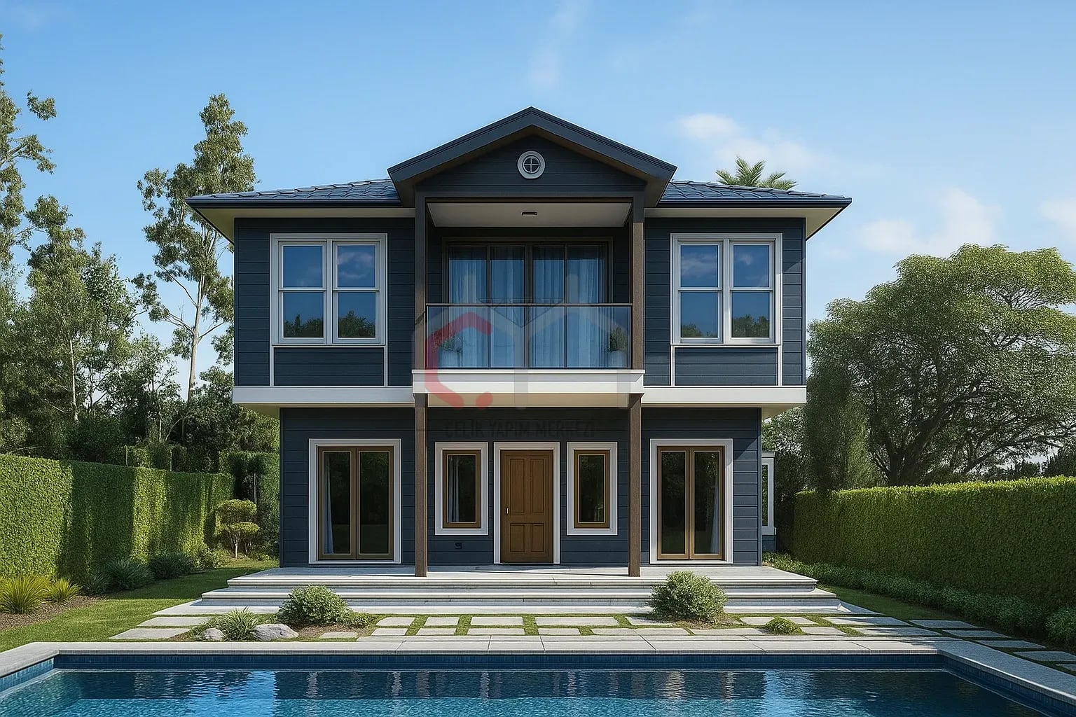 166 m2 4+1 Prefabrik Villa