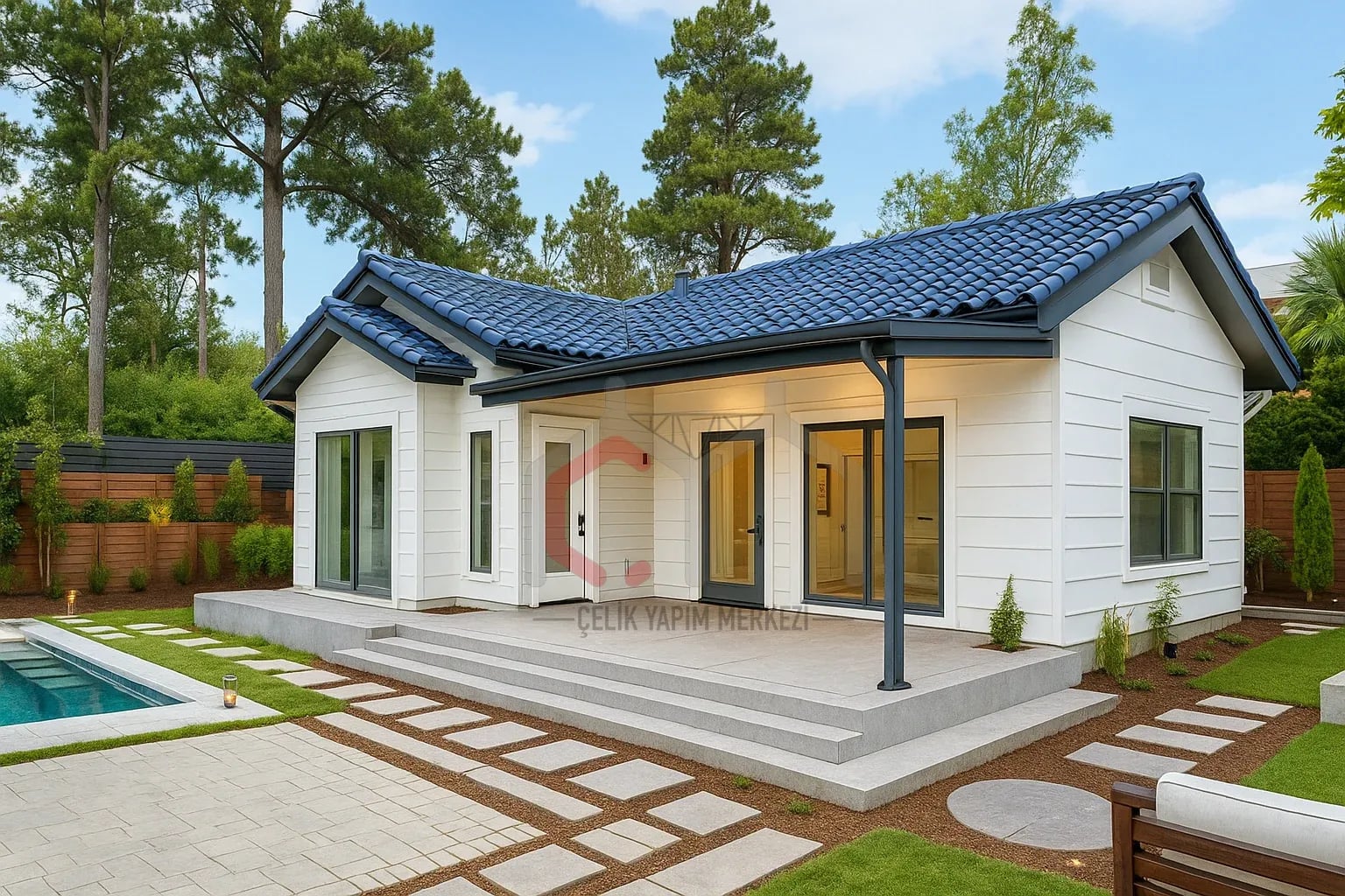Tek Katlı Prefabrik Villa 98 m2
