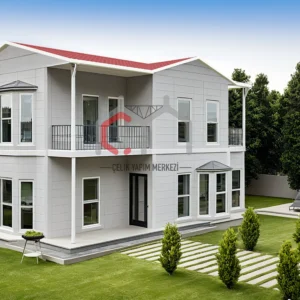 155 m2 çift katlı prefabrik