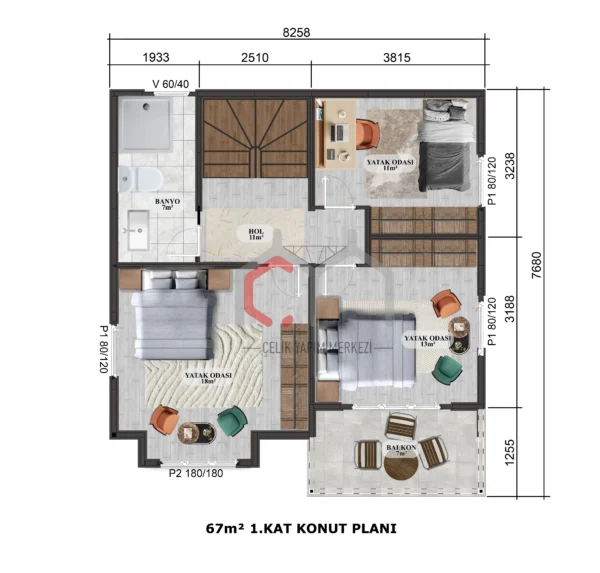 136m2 1.KAT