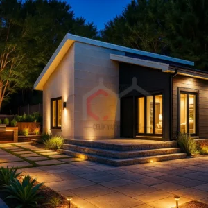 49 m2 Prefabrik Villa gece