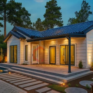 Tek Katlı Prefabrik Villa 98 m2 gece