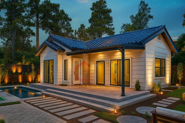 Tek Katlı Prefabrik Villa 98 m2 gece