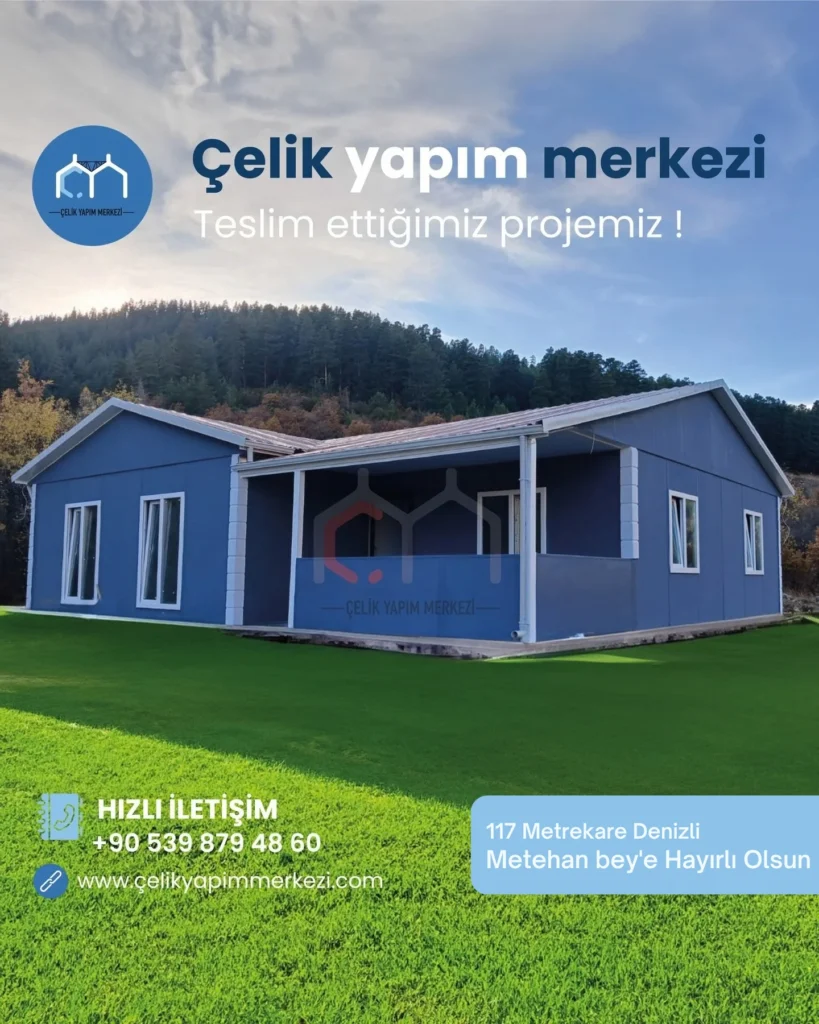 117 m2 denizli prefabrik ev
